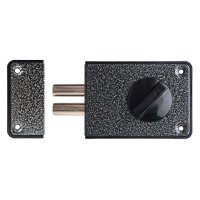Замок накладной Apecs R02-C-GR (ЗН1-2 А) цилиндровый 2 ригеля