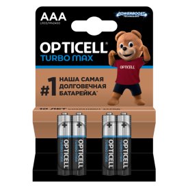 Батарейка OPTICELL Турбо Макс 1,5В алкалиновая AAА 4шт