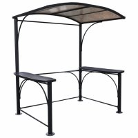 Павильон для гриля и мангала 218х143х123-229см темно-серый