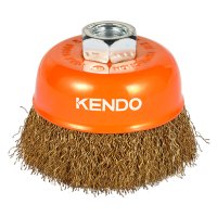 Корщетка для УШМ KENDO 75мм 0,3мм чашеобразная витая сталь