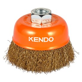Корщетка для УШМ KENDO 75мм 0,3мм чашеобразная витая сталь