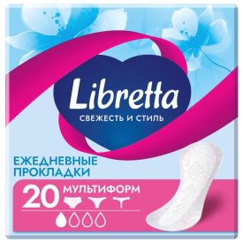 Прокладки LIBRETTA  Свежесть и стиль мультиформ ежедневные 20шт