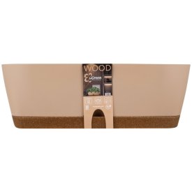 Ящик балконный INGREEN WOOD 40см пластик коричневый/бук