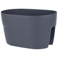 Ящик балконный INGREEN Villa de Fiori 40см 12л с фиксаторами серый