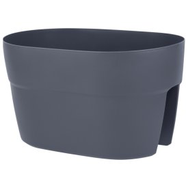 Ящик балконный INGREEN Villa de Fiori 40см 12л с фиксаторами серый