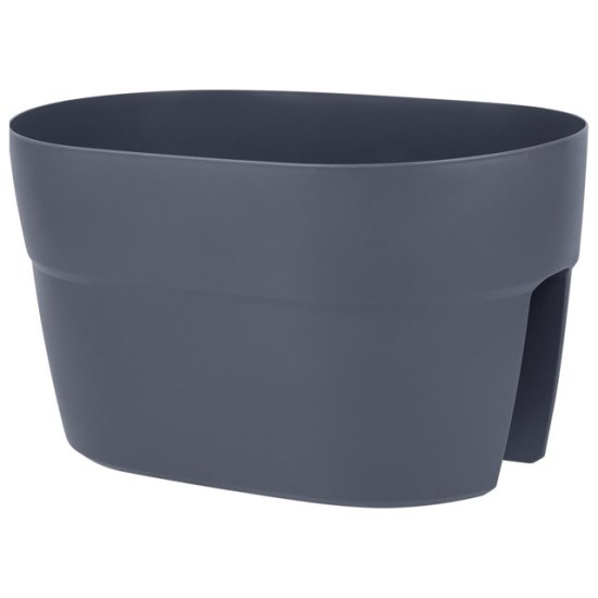 Ящик балконный INGREEN Villa de Fiori 40см 12л с фиксаторами серый