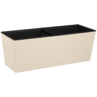 Ящик балконный INGREEN London Cube 40см пластик бежевый