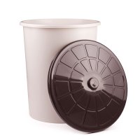 Бак универсальный 100л с крышкой бежевый