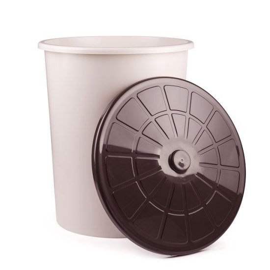 Бак универсальный 100л с крышкой бежевый