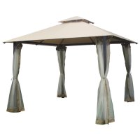 Шатер с антимоскитной сеткой 3х3х2,7м бежевый