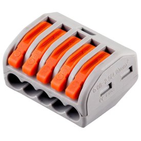 Клемма рычажная STEKKER, 5-проводные LD222-415, 5 шт