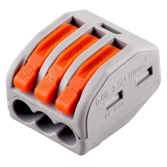 Клемма рычажная STEKKER, 3-проводные LD222-413, 5 шт