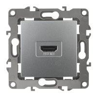 Розетка HDMI ЭРА серия 12 алюминий