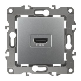 Розетка HDMI ЭРА серия 12 алюминий
