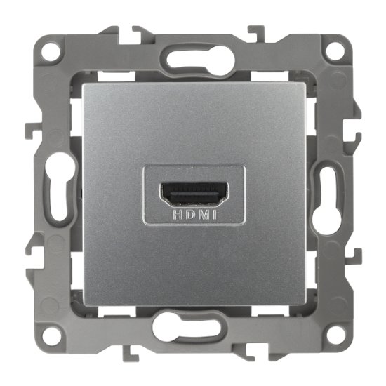 Розетка HDMI ЭРА серия 12 алюминий