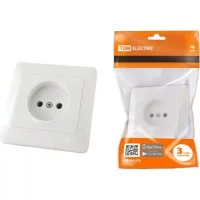 Розетка TDM ELECTRIC 2П 10А 250В белая Ильмень