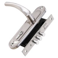Ручка дверная с замком PUNTO KIT P15 4061/3 CRONA цилиндровый матовый никель