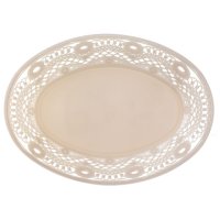 Сухарница Кружево 23,2х16х2,32см пластик бежевый