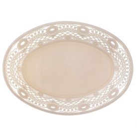 Сухарница Кружево 23,2х16х2,32см пластик бежевый