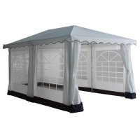 Шатер с боковыми полотнами и дверью 3х4х2,76м белый