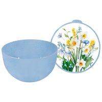 Миска ПОЛИМЕРБЫТ Весенний сад 21,5см 3л пластик с крышкой