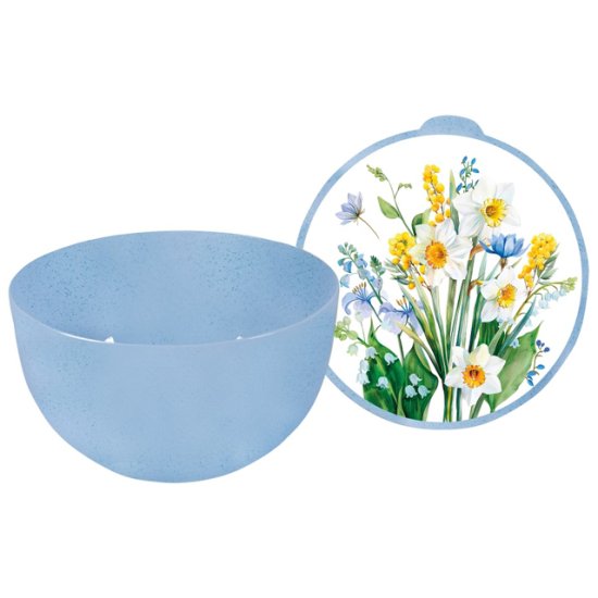 Миска ПОЛИМЕРБЫТ Весенний сад 21,5см 3л пластик с крышкой