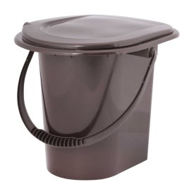 Ведро-туалет 13л со съемной ручкой мокко