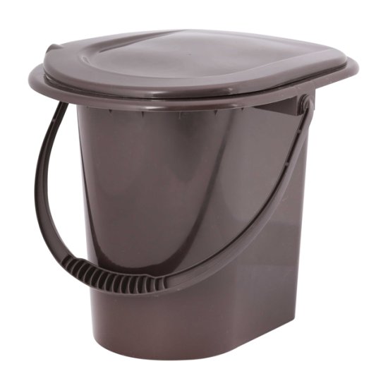 Ведро-туалет 13л со съемной ручкой мокко