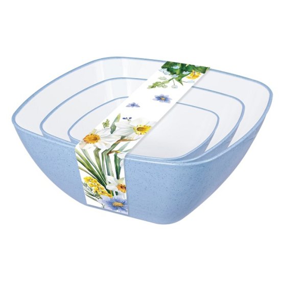 Набор салатников ПОЛИМЕРБЫТ Весенний сад 0,7/2/3,3л пластик