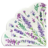 Салфетки BOUQUET Лаванда 32см 3-слойные 12шт круглые