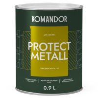 Грунт-эмаль по металлу KOMANDOR Protect Metall база С 0,9 л глянцевая бесцветная, арт.S1312003001