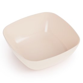 Тарелка Квадро 16см 0,9л глубокая пластик бежевый