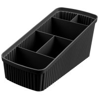 Органайзер ECONOVA Velvet 24х11,7х10,6см 6 секций настольный черный