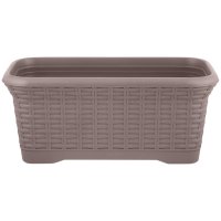 Горшок прямоугольный INGREEN Rattan 40см 7л съемный поддон французский платан