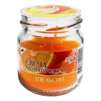 Свеча в банке Апельсин 5х6см 5ч/г ароматизированная