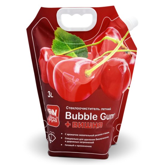 Автооочиститель стекол FIN TIPPA Bubble Gum вишня летний 3л дой-пак