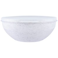 Миска ПОЛИМЕРБЫТ Granite 1л 15,5см с крышкой пластик белый