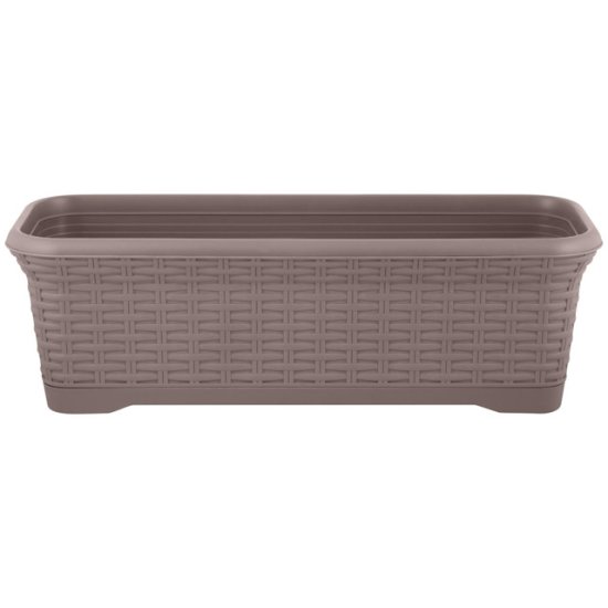 Горшок прямоугольный INGREEN Rattan 55см 10л съемный поддон французский платан