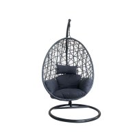 Кресло-яйцо садовое сталь/ротанг 65х202х93см