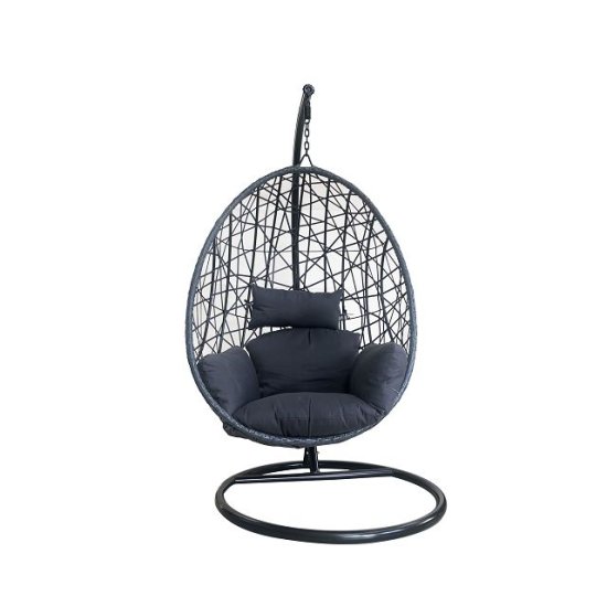 Кресло-яйцо садовое сталь/ротанг 65х202х93см