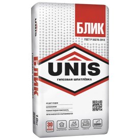 Шпатлевка гипсовая для внутр.работ UNIS Блик 18кг