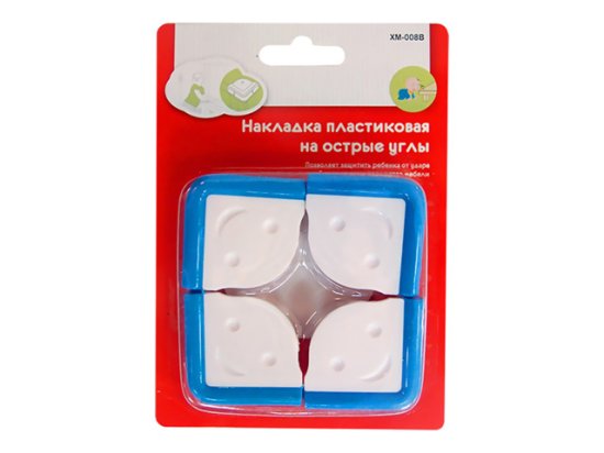 Накладка на острые углы 4х4см белый 4шт