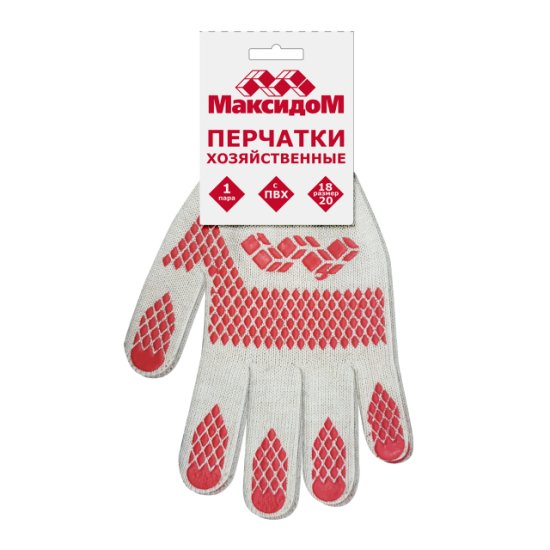 Перчатки Максидом с ПВХ белые
