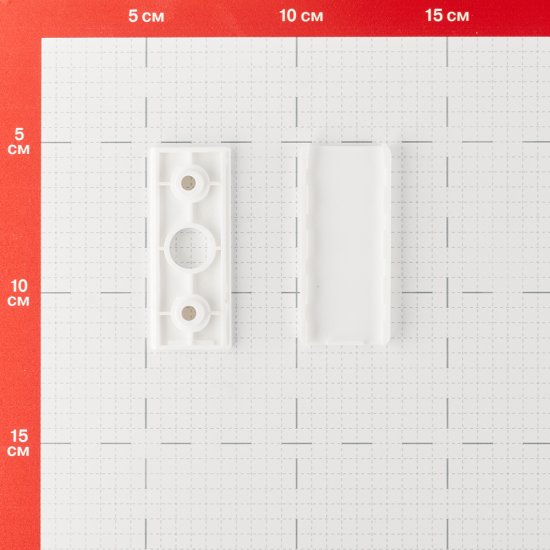 Розетка прямоугольная для оконной ручки белая ПВХ