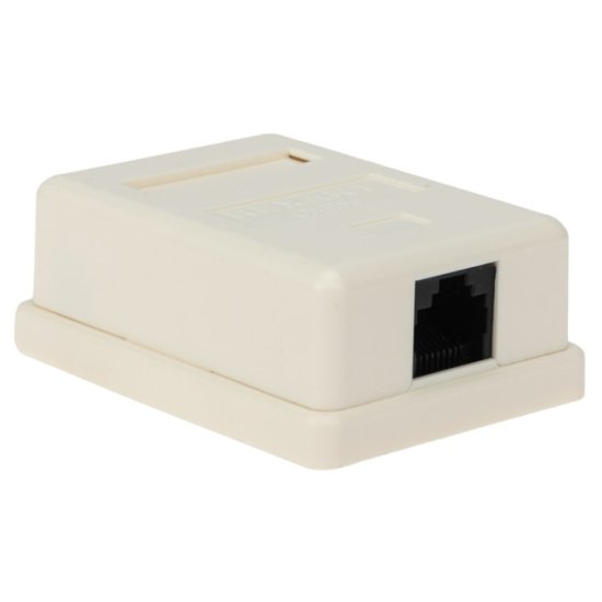 Розетка компьютерная RJ-45 CAT5e Rexant 03-0121-01 пластик белый