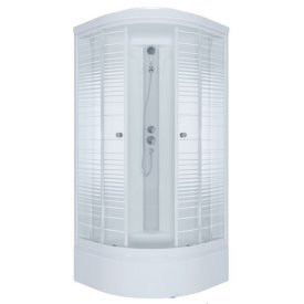 Кабина душевая TRITON Стандарт 100х100х228см средний поддон 31см 1/4 круга