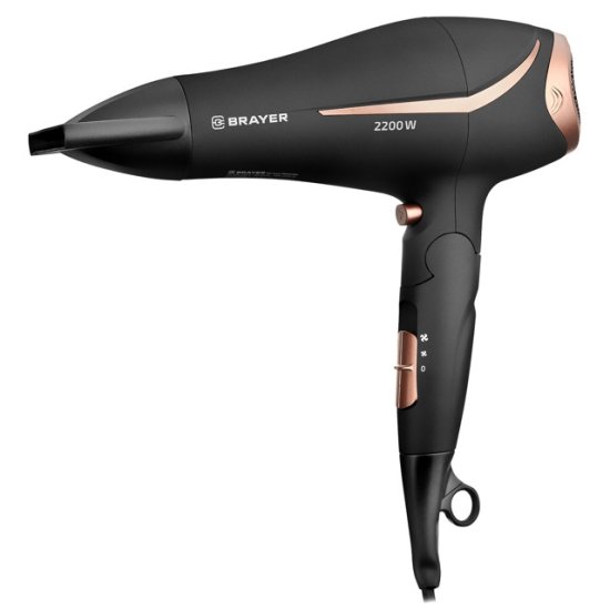 Фен BRAYER BR3000BN 2200Вт 2 скорости складная ручка