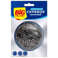 Губка BIG CITY LIFE скребок металлическая спираль