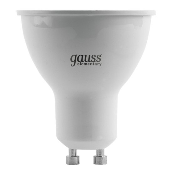 Лампа GAUSS Elementary MR16 5,5Вт GU10 LED 430Лм 3000К рефлектор