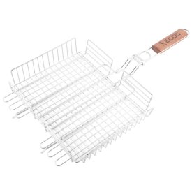 Решетка-гриль ECOS 59х31х5,5см хром.сталь/дер.ручка